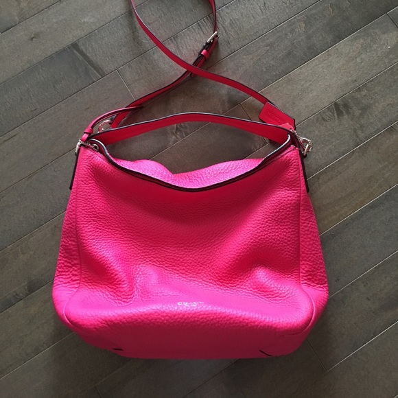 Coach Handbags - NWOT Hot Pink Coach Hobo Bag